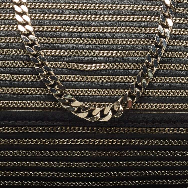 Pre Owned Givenchy Black Leather Micro Chain Pandora Box Bag