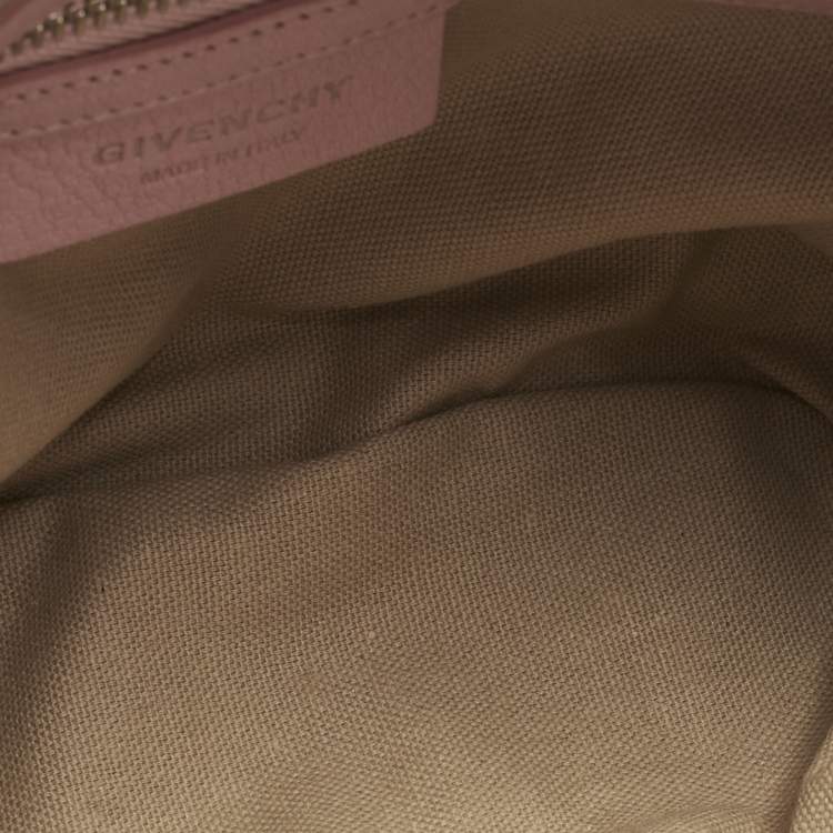 Pre Owned Givenchy Pink Leather Micro Nightingale Satchel