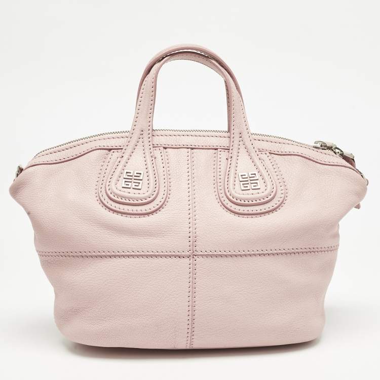 Pre Owned Givenchy Pink Leather Micro Nightingale Satchel