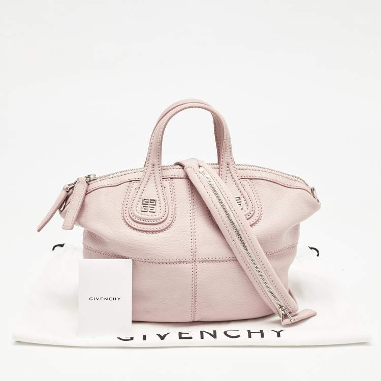 Pre Owned Givenchy Pink Leather Micro Nightingale Satchel