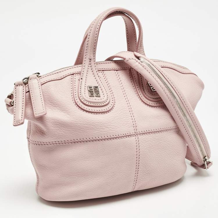 Pre Owned Givenchy Pink Leather Micro Nightingale Satchel