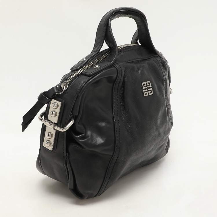 Pre Owned Givenchy Black Leather Satchel