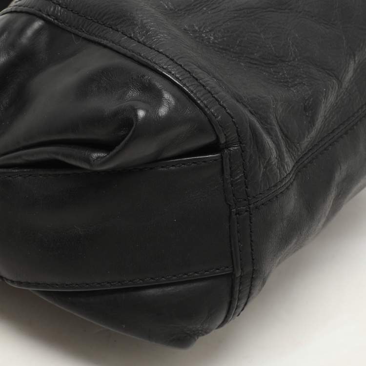 Pre Owned Givenchy Black Leather Satchel