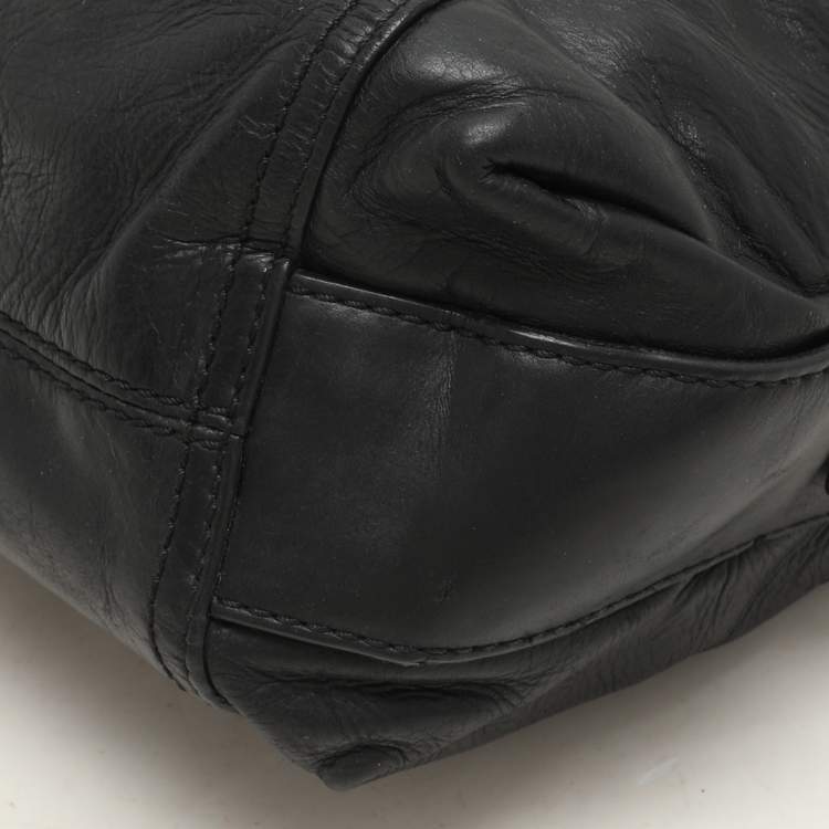 Pre Owned Givenchy Black Leather Satchel