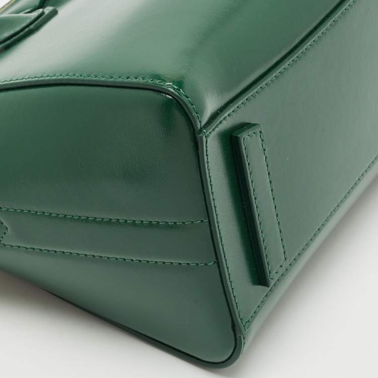 Pre Owned Givenchy Green Leather Mini Antigona Satchel