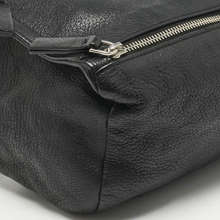 Pre Owned Givenchy Black Leather Mini Pandora Chain Shoulder Bag