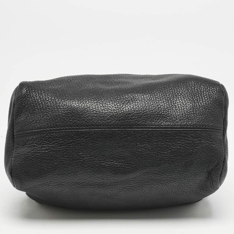Pre Owned Givenchy Black Leather Mini Pandora Chain Shoulder Bag
