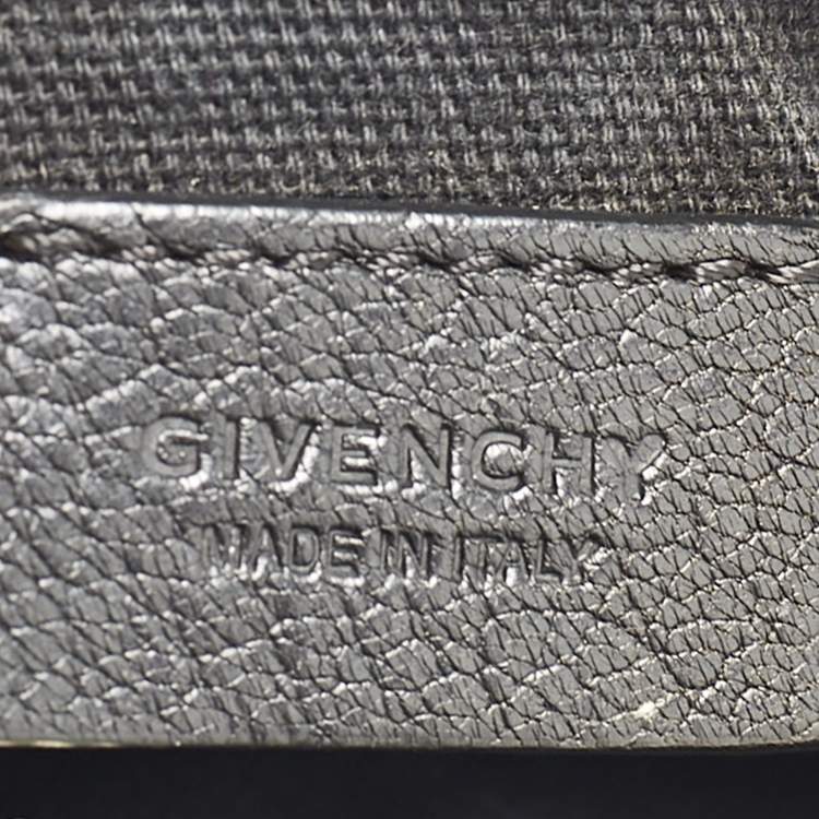 Pre Owned Givenchy Black Leather Mini Pandora Chain Shoulder Bag