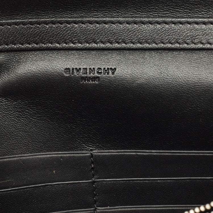 Pre Owned Givenchy Black Leather Pandora Wallet On Chain