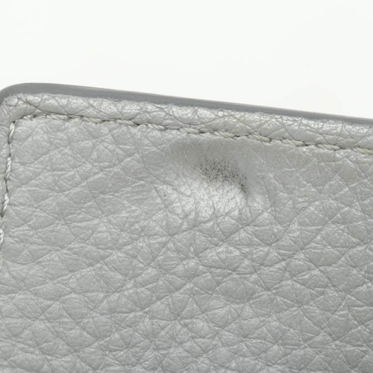 Pre Owned Givenchy Grey Leather Mini Horizon Top Handle Bag 