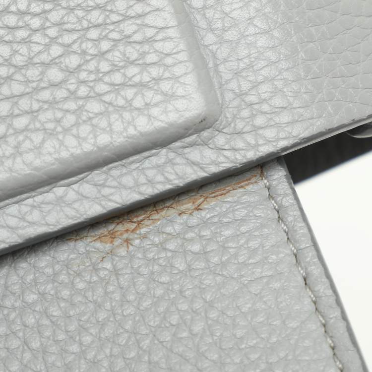 Pre Owned Givenchy Grey Leather Mini Horizon Top Handle Bag 