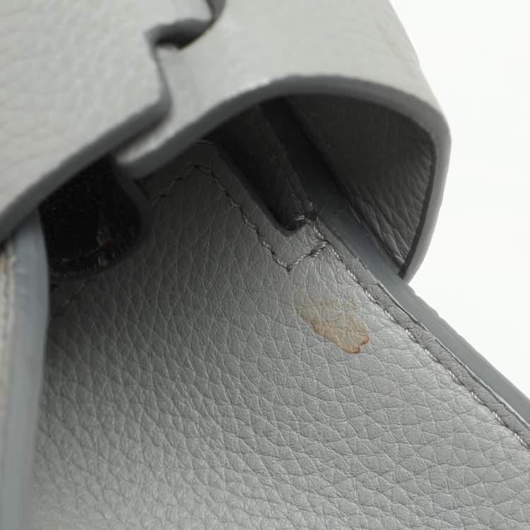 Pre Owned Givenchy Grey Leather Mini Horizon Top Handle Bag 