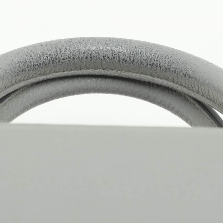 Pre Owned Givenchy Grey Leather Mini Horizon Top Handle Bag 