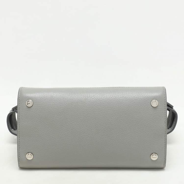 Pre Owned Givenchy Grey Leather Mini Horizon Top Handle Bag 