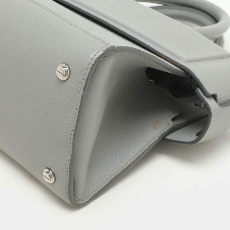 Pre Owned Givenchy Grey Leather Mini Horizon Top Handle Bag 