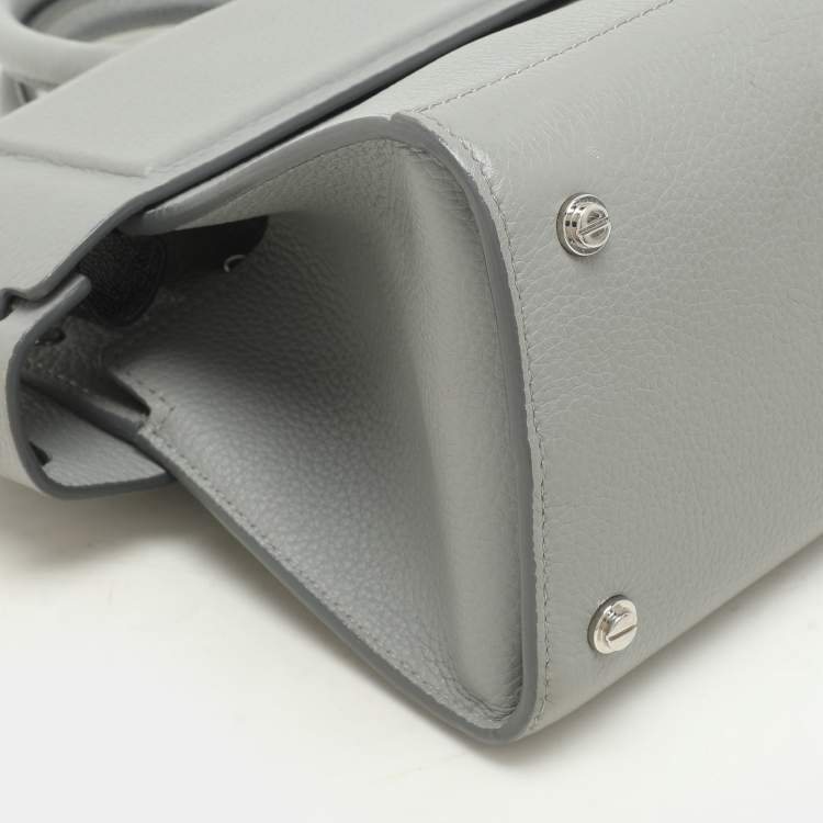 Pre Owned Givenchy Grey Leather Mini Horizon Top Handle Bag 