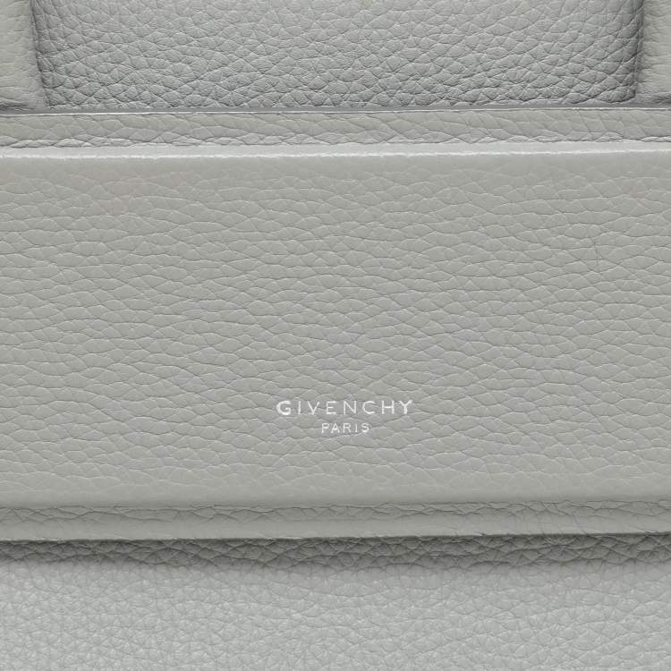 Pre Owned Givenchy Grey Leather Mini Horizon Top Handle Bag 