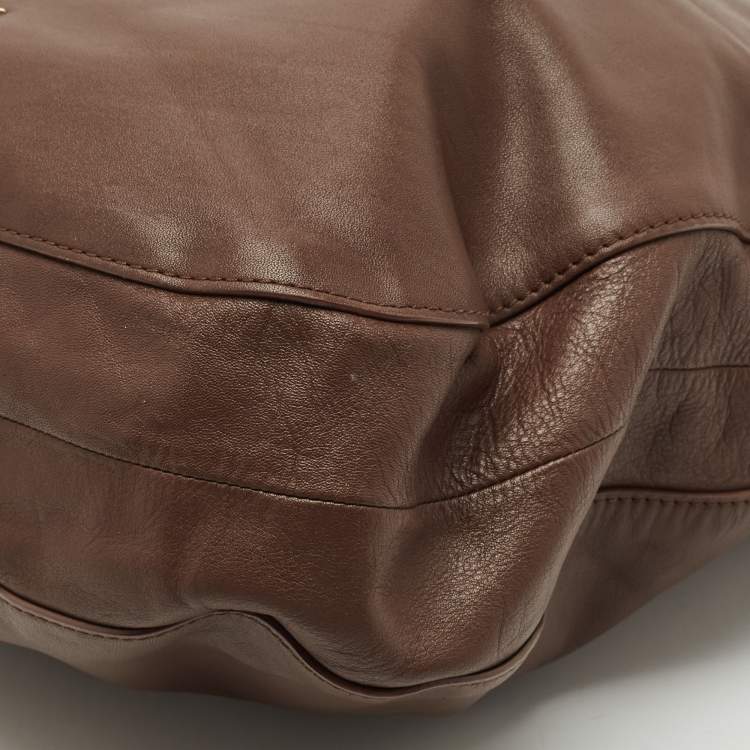 Pre Owned Givenchy Brown Leather Hobo