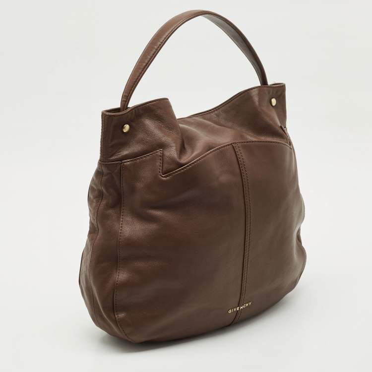 Pre Owned Givenchy Brown Leather Hobo