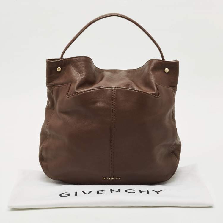 Pre Owned Givenchy Brown Leather Hobo