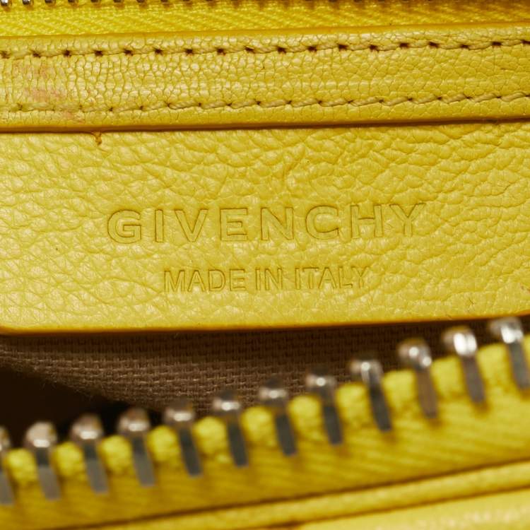 Pre Owned Givenchy Yellow Leather Mini Antigona Satchel