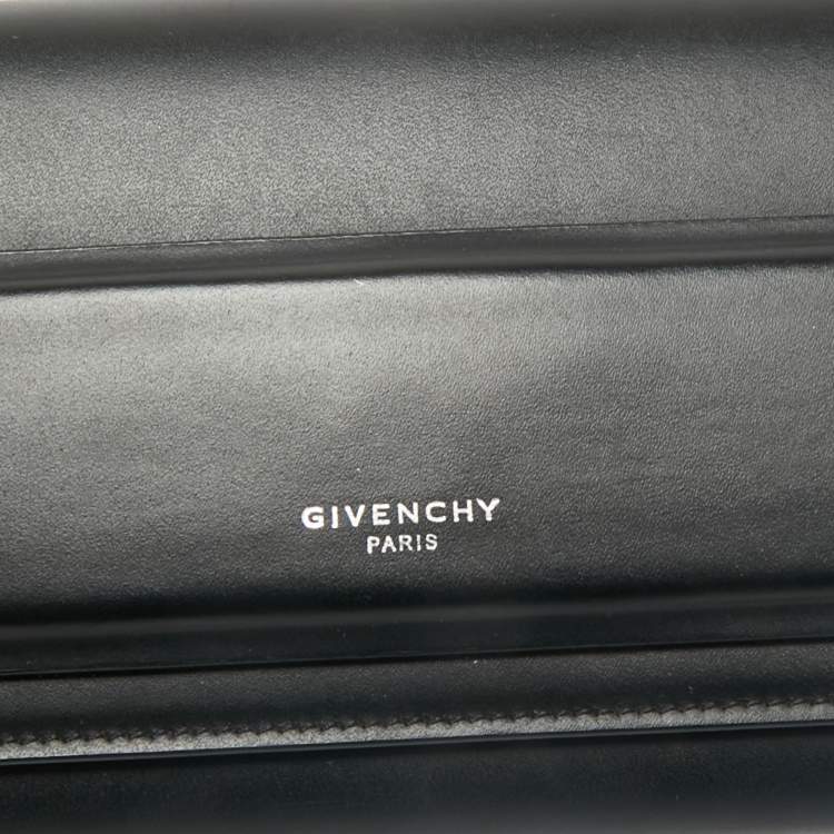 Pre Owned Givenchy Black Leather Horizon Continental Wallet