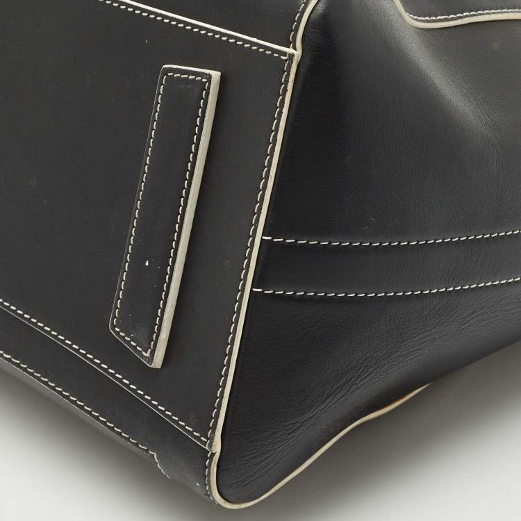 Pre Owned Givenchy Black Leather Medium Antigona Satchel
