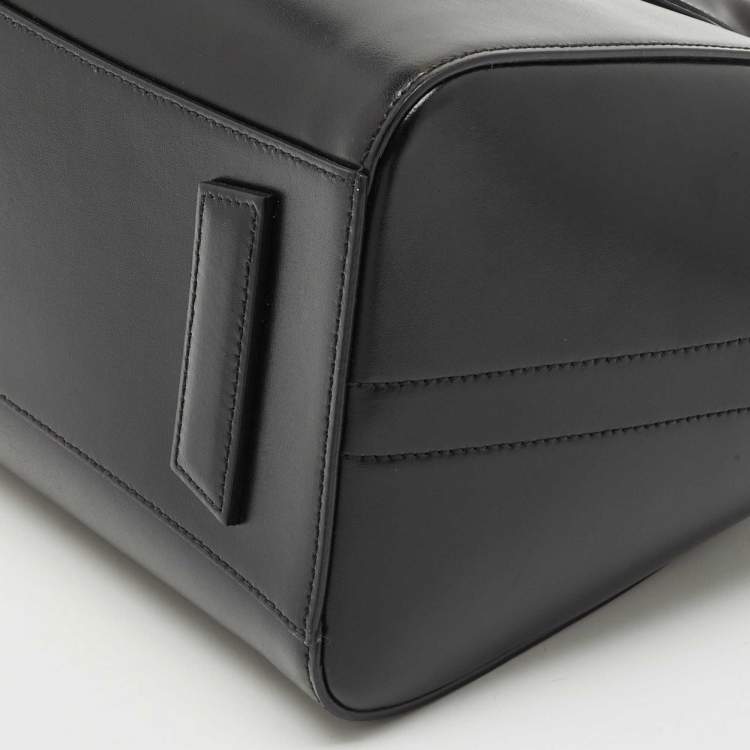 Pre Owned Givenchy Black Glossy Leather Small Antigona Satchel