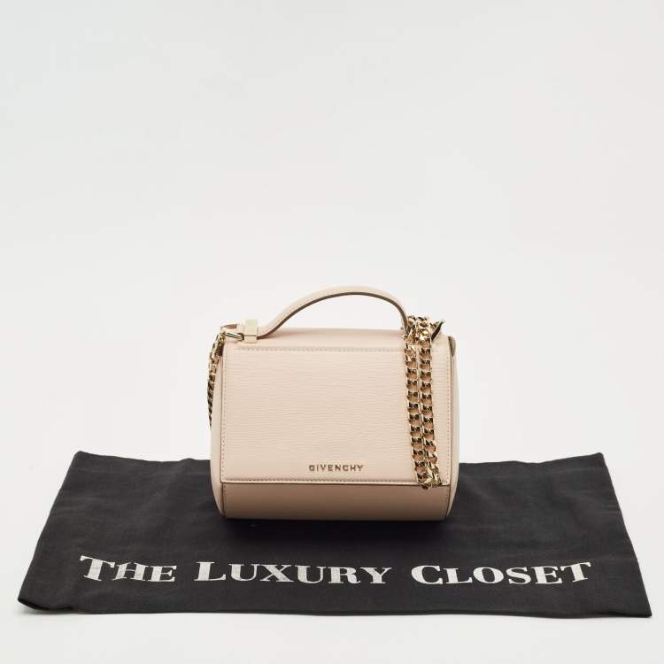 Pre Owned Givenchy Light Pink Leather Pandora Box Bag