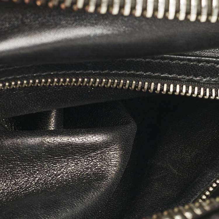 Pre Owned Givenchy Black Python and Patent Leather Small Antigona Satchel