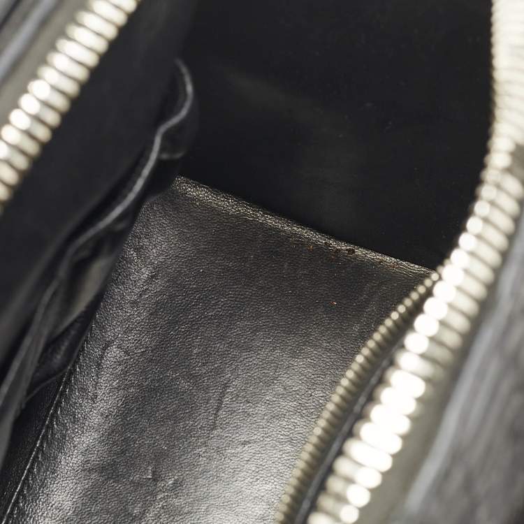 Pre Owned Givenchy Black Python and Patent Leather Small Antigona Satchel