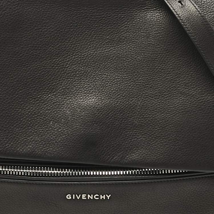 Pre Owned Givenchy Black Leather Pandora Flap Top Handle Bag