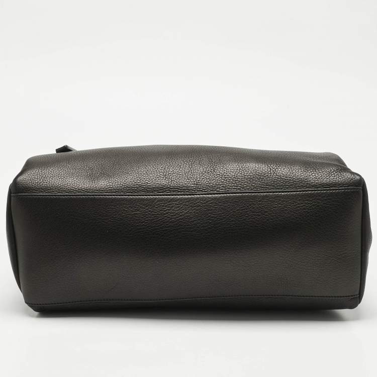 Pre Owned Givenchy Black Leather Pandora Flap Top Handle Bag