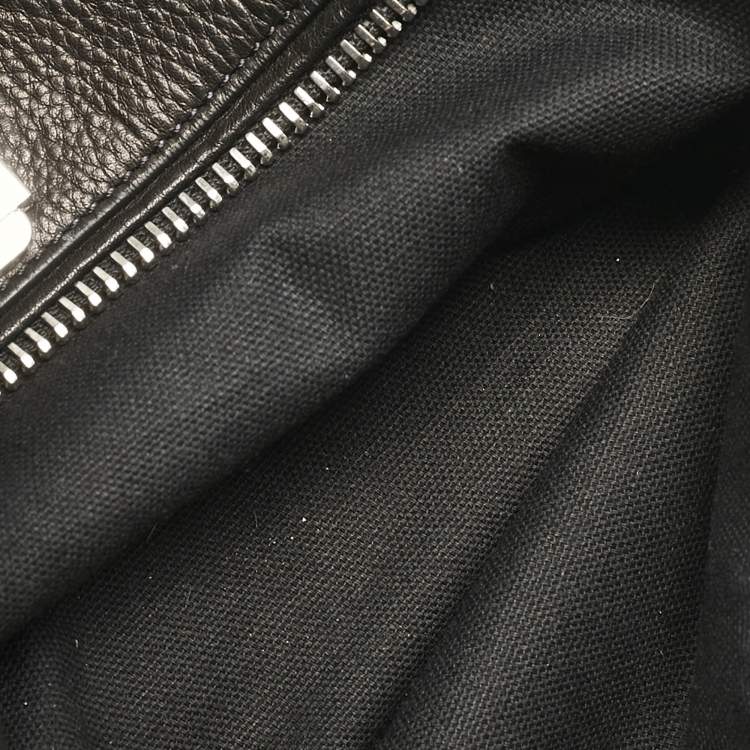 Pre Owned Givenchy Black Leather Pandora Flap Top Handle Bag