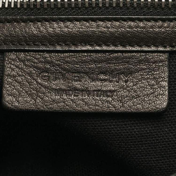 Pre Owned Givenchy Black Leather Pandora Flap Top Handle Bag