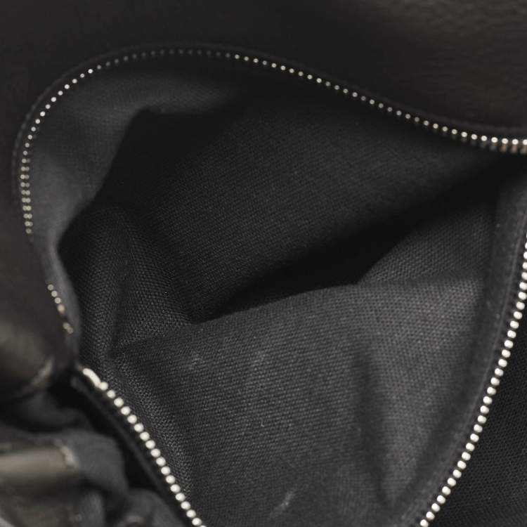 Pre Owned Givenchy Black Leather Pandora Flap Top Handle Bag