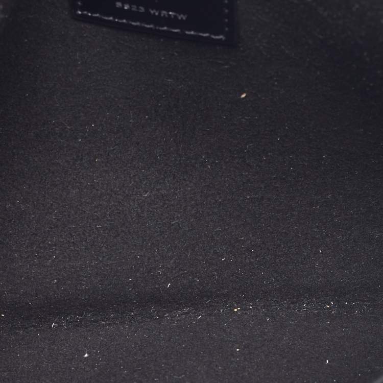 Pre Owned Givenchy Black Leather Envelope Flap Clutch