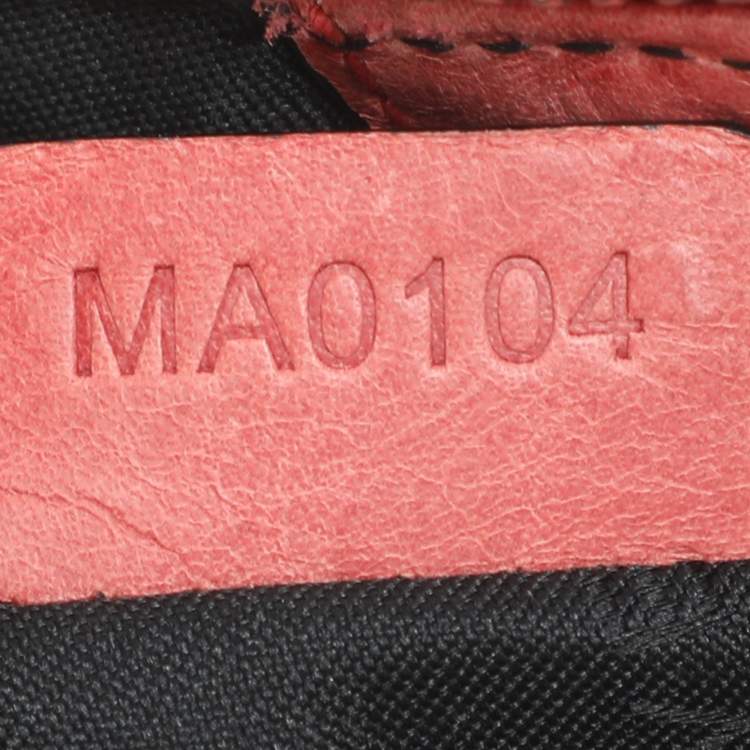 Pre Owned Givenchy Coral Pink Leather Tassel Pocket Chain Baguette Bag