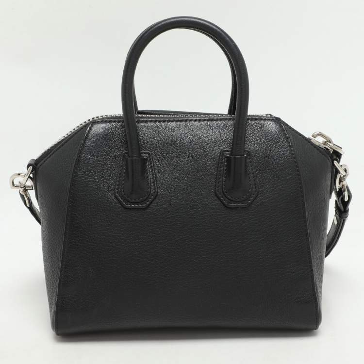 Pre Owned Givenchy Black Leather Mini Antigona Satchel