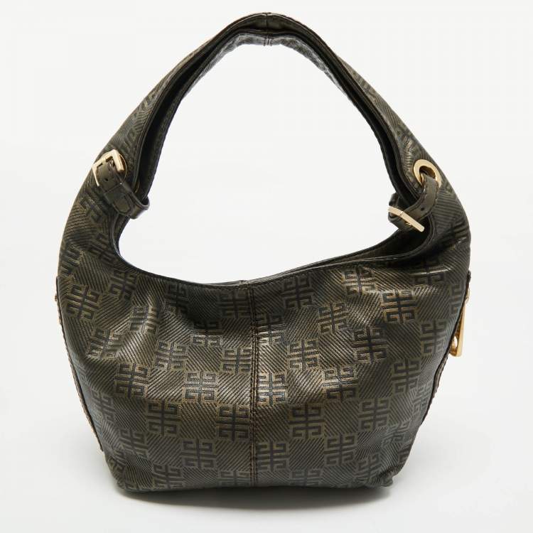Pre Owned Givenchy Metallic Signature Leather Side Zip Hobo