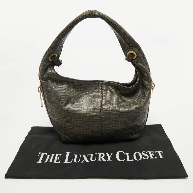 Pre Owned Givenchy Metallic Signature Leather Side Zip Hobo