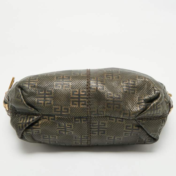 Pre Owned Givenchy Metallic Signature Leather Side Zip Hobo