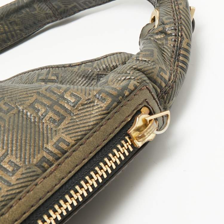 Pre Owned Givenchy Metallic Signature Leather Side Zip Hobo