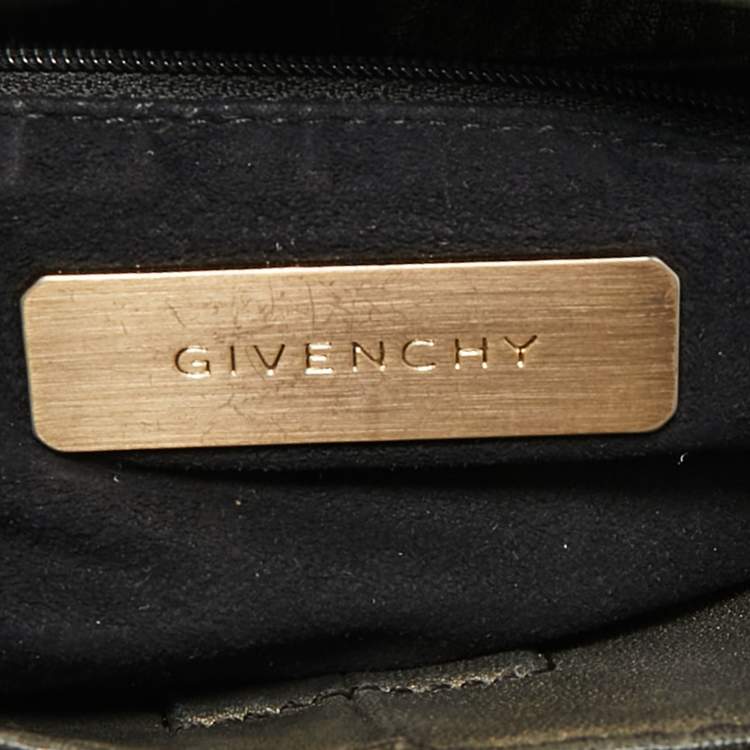 Pre Owned Givenchy Metallic Signature Leather Side Zip Hobo