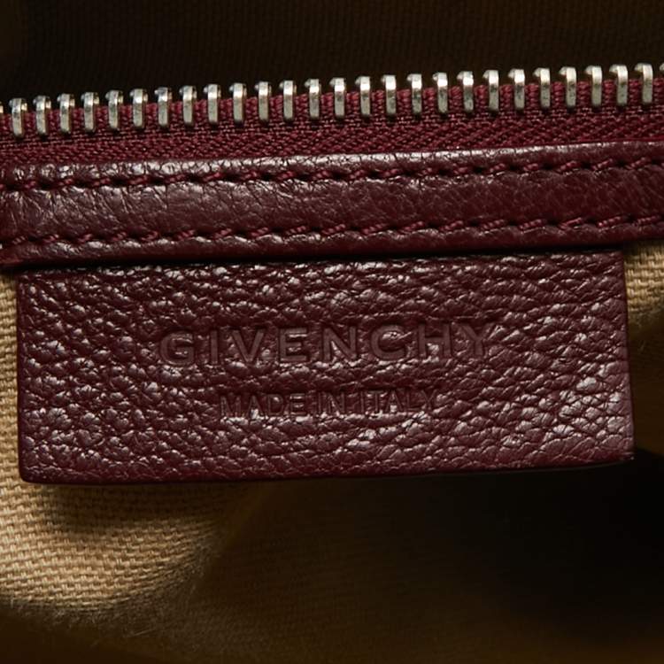 Pre Owned Givenchy Burgundy Leather Medium Antigona Satchel