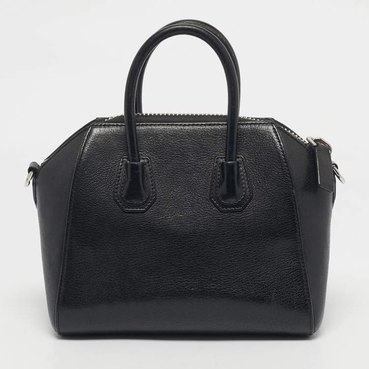 Pre Owned Givenchy Black Leather Mini Antigona Satchel