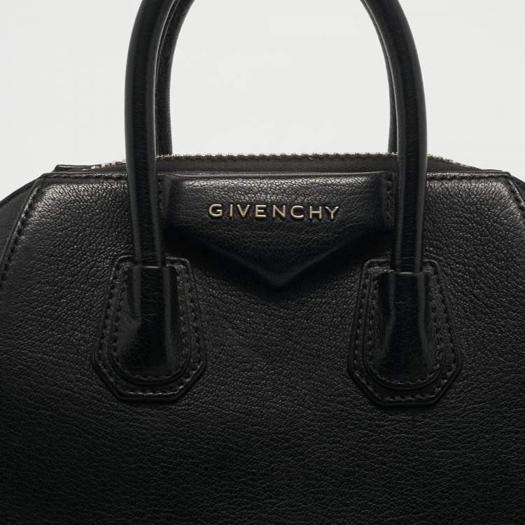 Pre Owned Givenchy Black Leather Mini Antigona Satchel