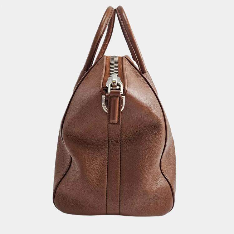 Pre Owned Givenchy Antigona Brown Leather Satchel Bag
