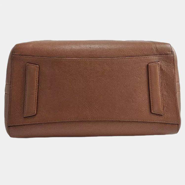 Pre Owned Givenchy Antigona Brown Leather Satchel Bag