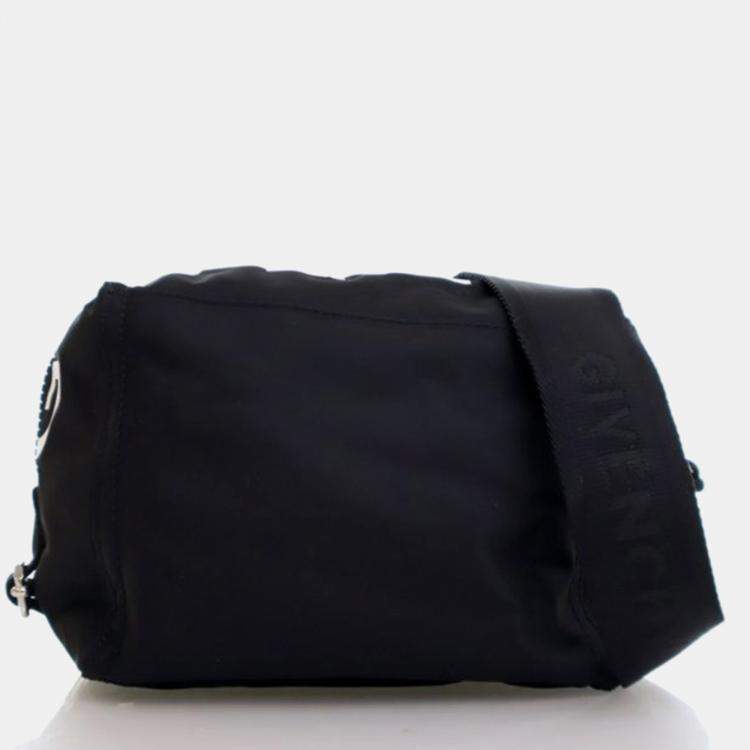 Pre Owned Givenchy Pandora Black Nylon Shoulder Bag